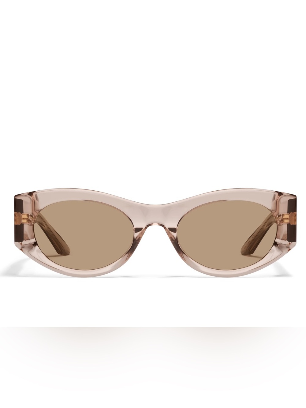 QUAY AUSTRALIA So What Doe/Tan Retro 90’s Oval Sunglasses Exclusive Color Way